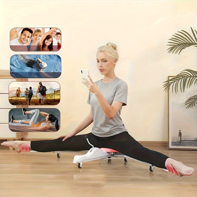 180° Adjustable Split Training Stretcher — 7-Level Foot Support Flexibility & Yoga Device with Backrest
