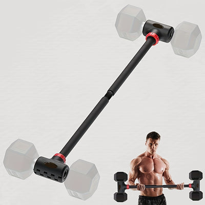 Adjustable Dumbbell Conversion Barbell 200lb — Durable Steel Full Body Strength Training Bar