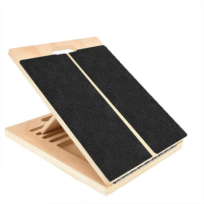 Foldable Wooden Incline Board — Adjustable Calf Ankle Stretcher Balance Training Equipment