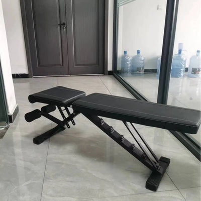 Multi-Function Adjustable Weight Bench — Folding Barbell Press Chair