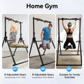 Foldable Pull Up Station — Adjustable Height Carbon Steel Home Gym 200KG Capacity