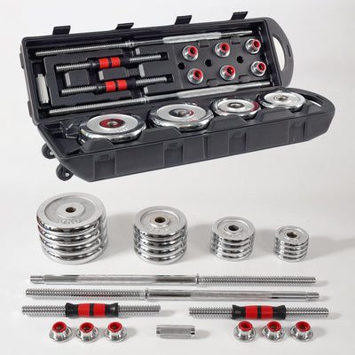 50kg Adjustable Dumbbell & Barbell Set