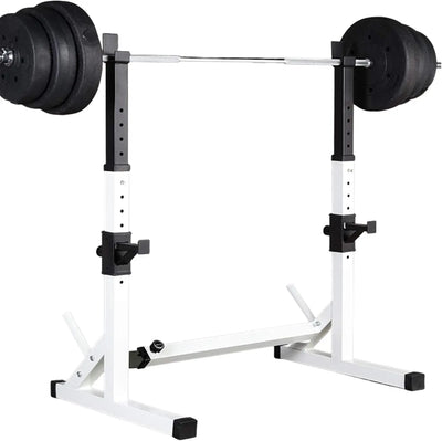 Adjustable Squat Rack with Dip Station — Heavy Duty 550lbs Capacity Home Gym Strength Training