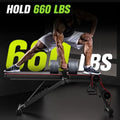 Adjustable Folding Weight Bench 880LBS — Multi-Function Full Body Home Gym Bench