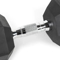 Rubber Hex Dumbbell Set 50lb - 2x25lb Non-Slip Weights for Home Gym Strength Training