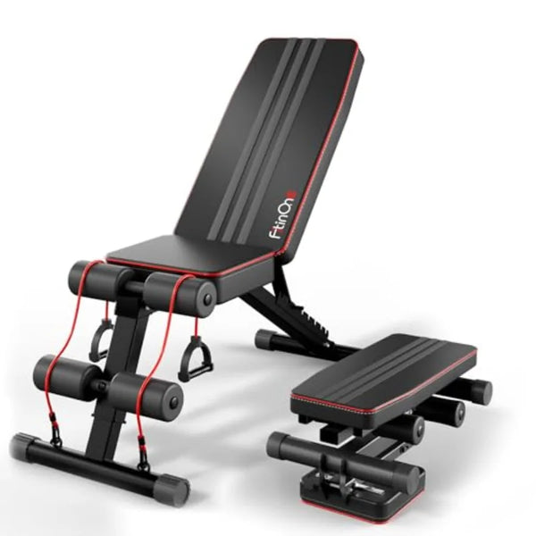 Adjustable Folding Weight Bench 880LBS — Multi-Function Full Body Home Gym Bench
