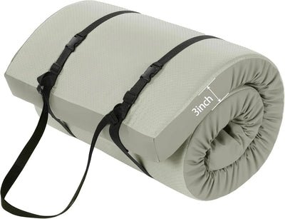 3-Inch Extra Thick Yoga Mat PU Leather — Non-Slip Carrying Handle Yoga Pilates Fitness Mat